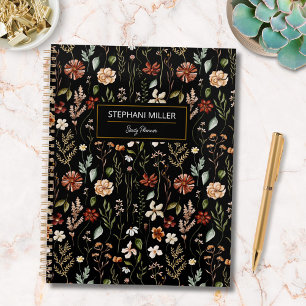 Agenda Patrón floral de jardín de flores silvestres de ot
