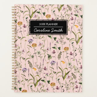 Agenda Patrón Floral de Jardín de Flores Silvestres Perso