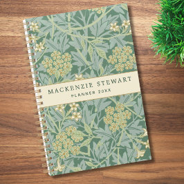 Agenda Patrón floral de jazmín verde 2026