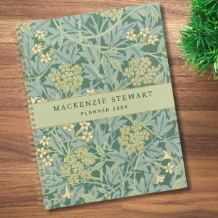 Agenda Patrón floral de jazmín verde 2026