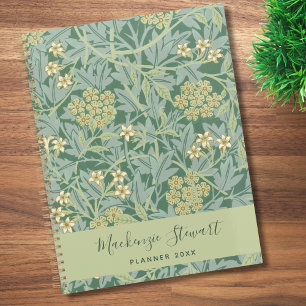 Agenda Patrón floral de jazmín verde 2026