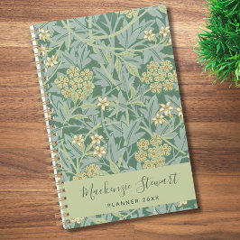 Agenda Patrón floral de jazmín verde 2026
