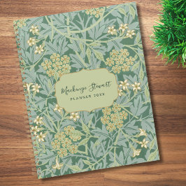 Agenda Patrón floral de jazmín verde 2026
