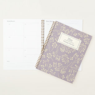Agenda Patrón floral de Lilac elegante Personalizado mode