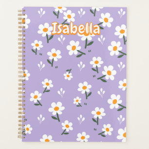 Agenda Patrón floral de margarita lavanda