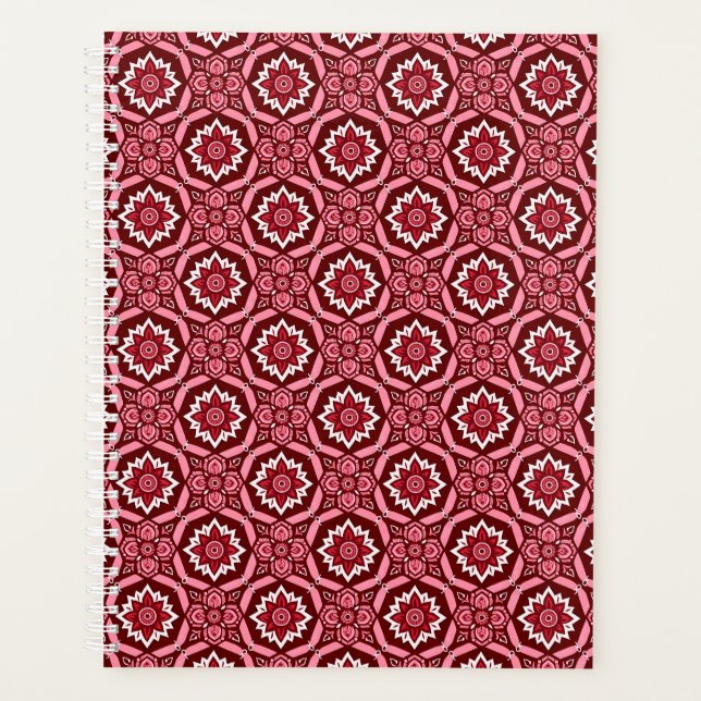 Agenda Patrón floral de Moda Boho de estilo (Anverso)