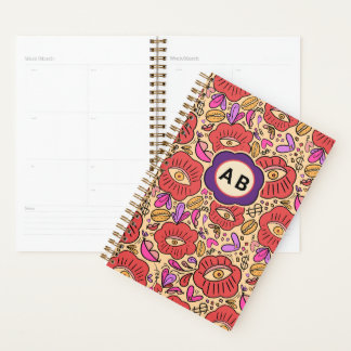 Agenda Patrón Floral de Ojo Afortunado
