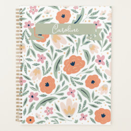 Agenda Patrón floral de primavera de Pastel