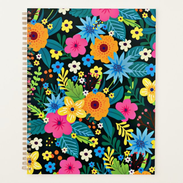 Agenda Patrón floral de vibrante Ditsy-43785 (Anverso)
