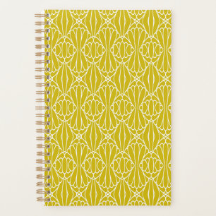 Agenda Patrón floral elegante con hojas rojas y azules