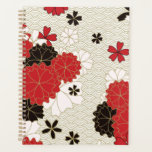 Agenda Patrón floral elegante sakura japonés<br><div class="desc">Un hermoso planificador con un patrón ininterrumpido de sakura japonés.</div>