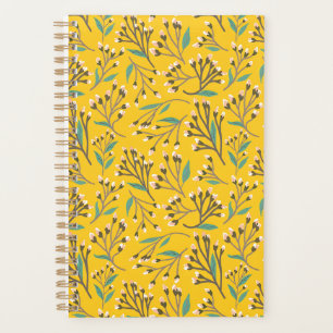 Agenda Patrón floral en ramas y brotes delicados