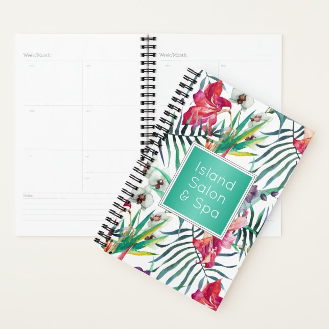 Agenda Patrón floral estilo isla tropical exótica (Demostración)