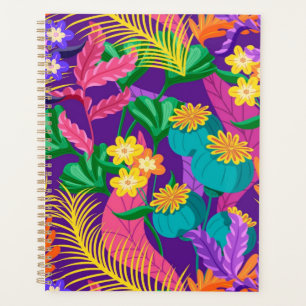 Agenda Patrón floral exótico colorido-23148