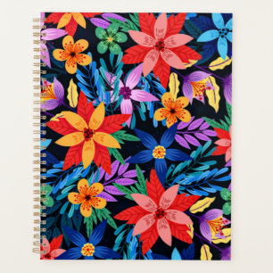Agenda Patrón Floral Exótico Colorido-68578