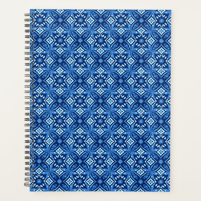 Agenda Patrón floral geométrico de Boho elegante (Anverso)