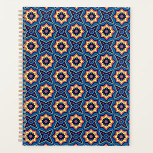 Agenda Patrón floral geométrico de Boho vibrante