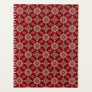 Agenda Patrón floral geométrico de boho vintage elegante