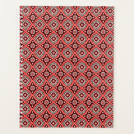 Agenda Patrón floral geométrico retro