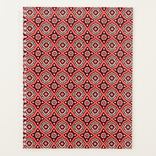 Agenda Patrón floral geométrico retro