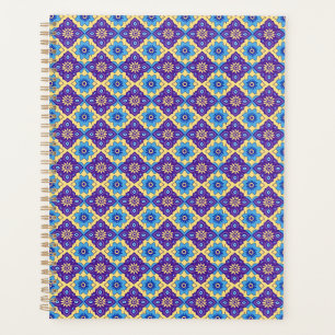 Agenda Patrón floral geométrico vibrante