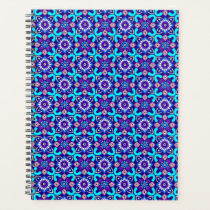 Agenda Patrón floral geométrico vibrante