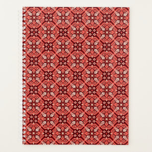 Agenda Patrón floral geométrico vintage Boho