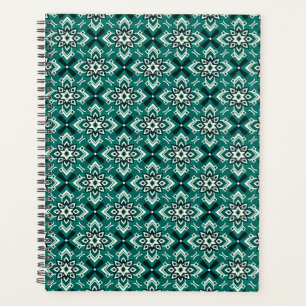 Agenda Patrón floral geométrico vintage Boho