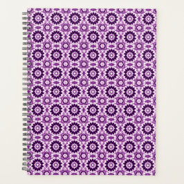 Agenda Patrón floral geométrico vintage Boho Purple