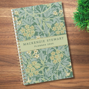 Agenda Patrón floral jazmín verde 2026