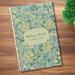 Agenda Patrón floral jazmín verde 2026