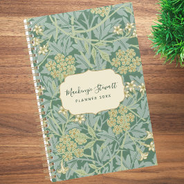 Agenda Patrón floral jazmín verde 2026