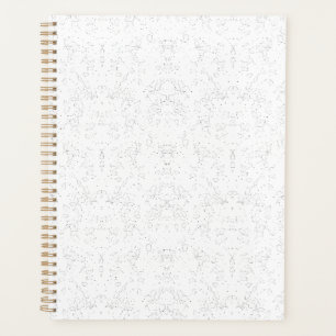 Agenda Patrón floral monocromo – Arte elegante sin costur