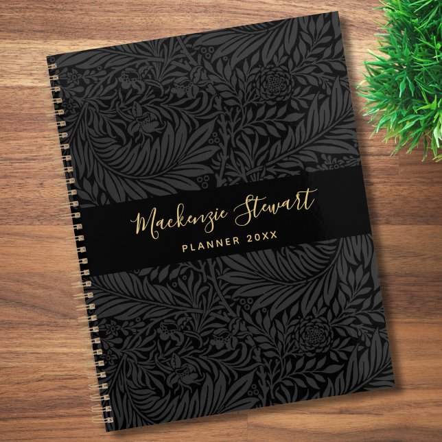 Agenda Patrón floral negro 2026 (Subido por el creador)
