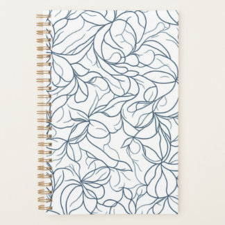 Agenda Patrón floral plateado
