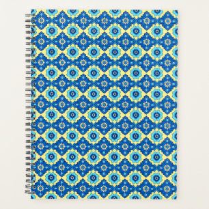 Agenda Patrón floral retro geométrico decorativo