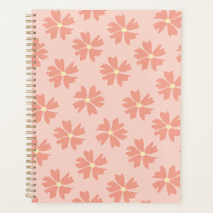 Agenda Patrón floral rosa elegante Pastel rosa
