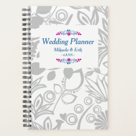 Agenda Patrón floral rosa escandinavo