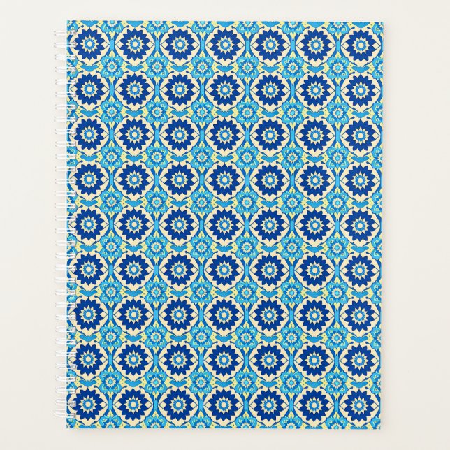 Agenda Patrón floral vibrante de la Moda Boho (Anverso)