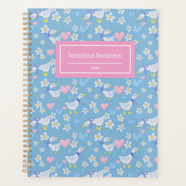 Agenda Patrón Geese de País Vintage Personalizado (Anverso)