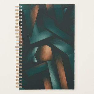 Agenda Patrón geométrico de elegancia oscura