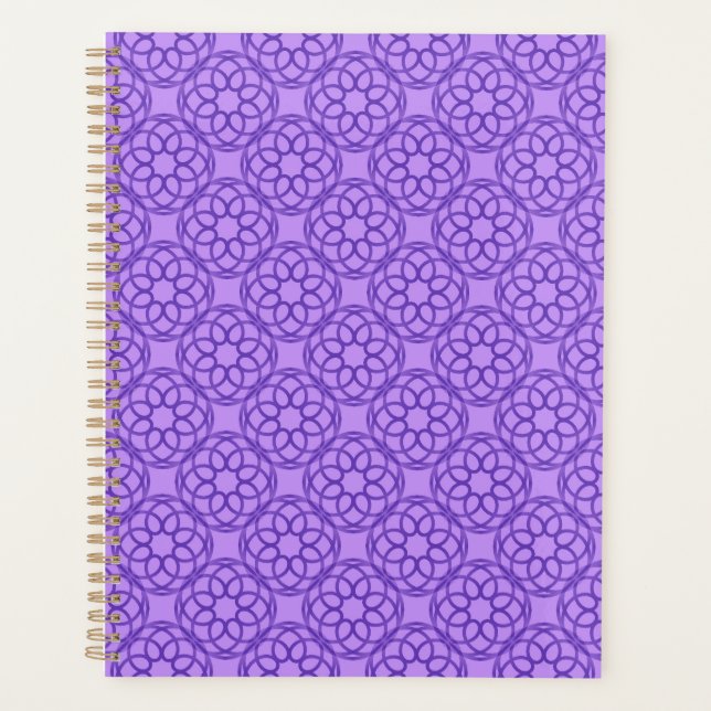 Agenda Patrón geométrico morado sin fisuras (Anverso)