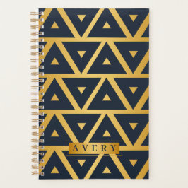 Agenda Patrón geométrico triangular Personalizado