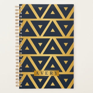 Agenda Patrón geométrico triangular Personalizado