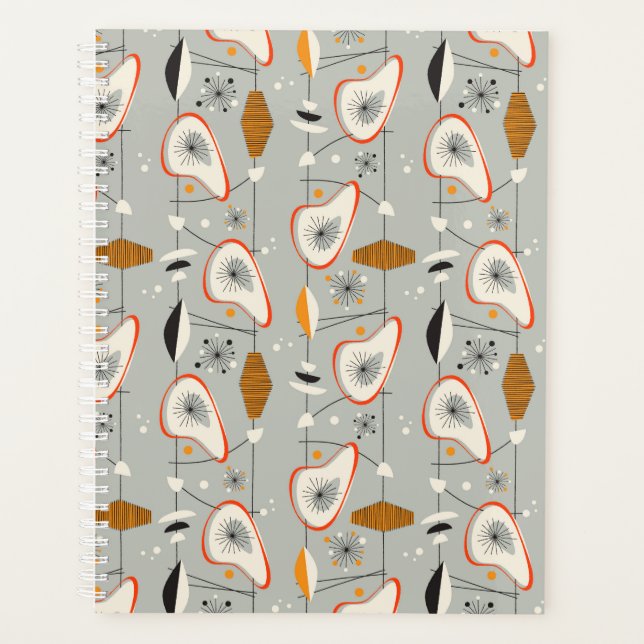 Agenda Patrón geométrico Verde azulado y azul (Anverso)