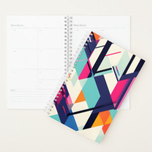 Agenda Patrón geométrico vintage 2024