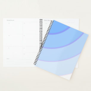 Agenda Patrón giratorio azul oscuro pastel
