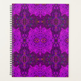 Agenda Patrón Groovy Abstracto Magenta y Negro
