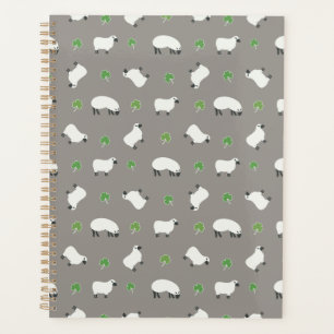 Agenda Patrón irlandés de Shamrock y ovejas