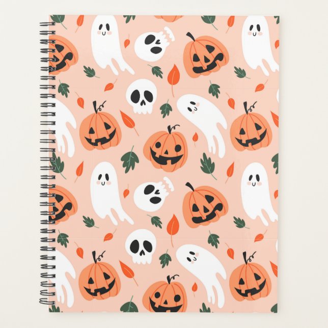 Agenda Patrón Jack-O-Lantern y fantasma (Anverso)